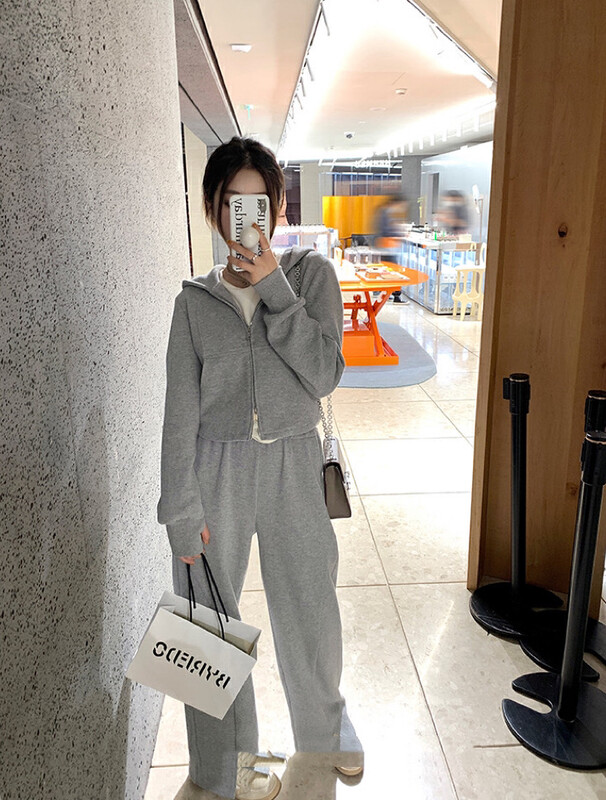 【Y.JIA】Casual slim sweater all-match trousers suit (two pieces) 2779# FHX