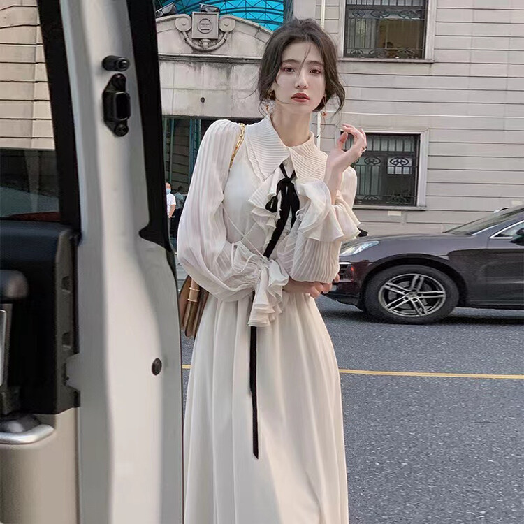 【ARE STUDIO】Designed pleated ruffled waist dress 92318# OZQ