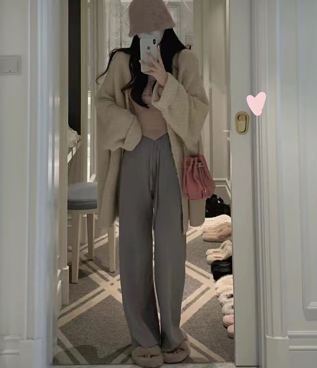 【ARE STUDIO】Simple and versatile high waist casual pants 92237# OZQ