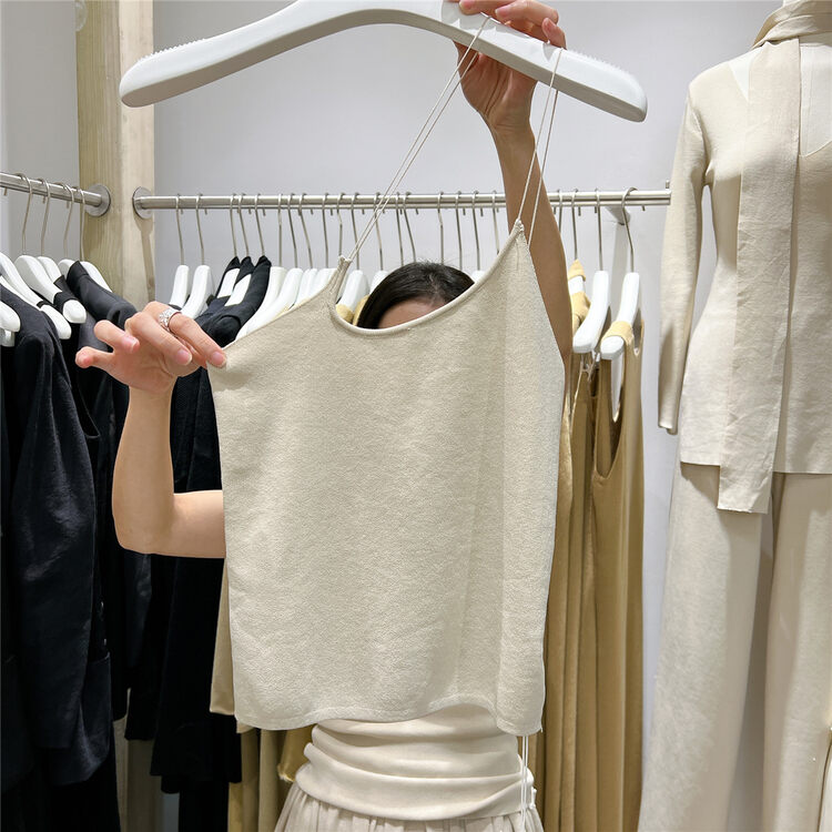 Original price 43.99! Early autumn new style! [SEASONS] niche design one-shoulder knitted vest/sling YS1-8819# WPL