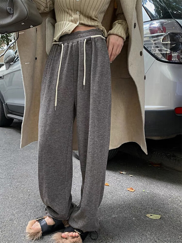 [Y.JIA Yijia] Design sense of all-match drawstring foot sports casual pants casual pants 8659