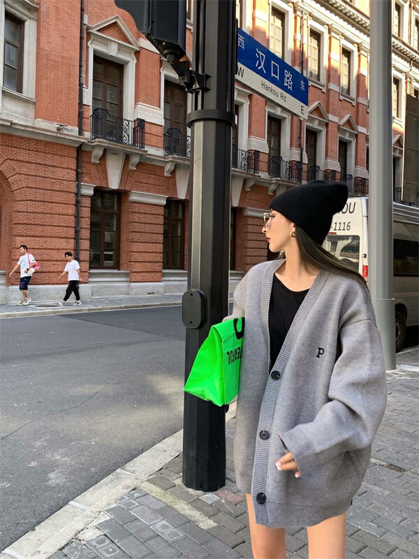 【Y.JIA】Simple Casual Loose Lazy Wind Sweater 393
