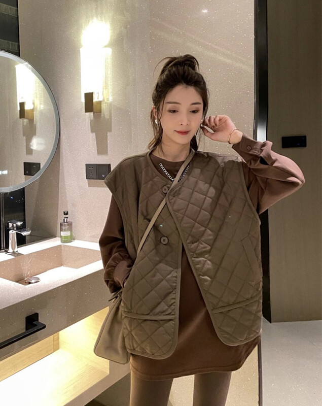 [Y.JIA Ijia] Simple temperament checkered vest jacket vest 8651