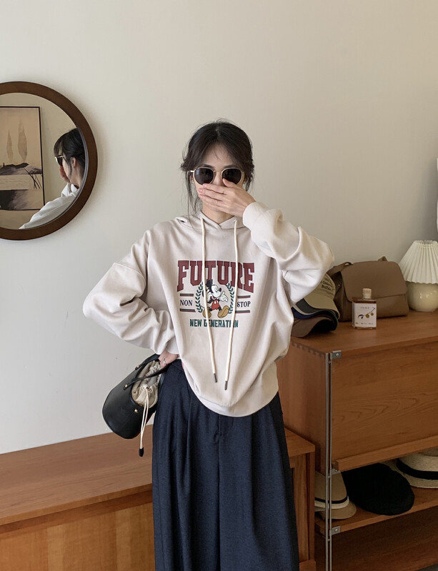 【Y.JIA】American cartoon alphabet casual sports jacket sweater YS1-2350