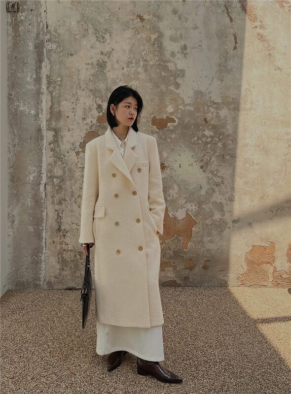 New in winter! [SOUL] Big brand minimalist temperament long wool coat (including 53% wool) 2854# CLS