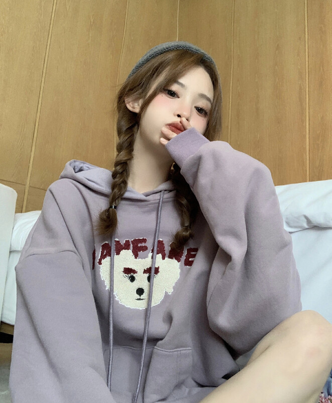 [Y.JIA Yijia] Casual Simple Loose Age-Reducing Cartoon Sweater YS1-8630