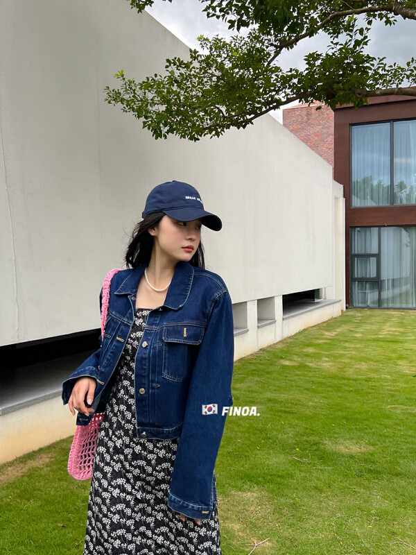 Original price 156.66! 【FINOA】Korean style classic all-match casual short denim jacket 10687# JHY