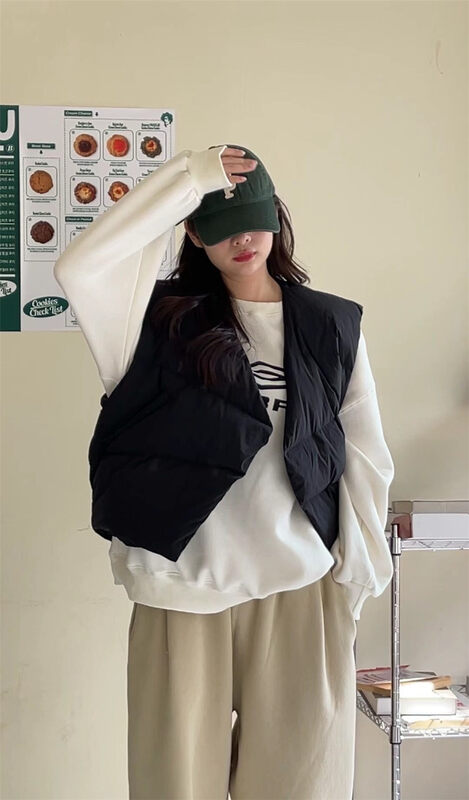 【EN SEASON】Simple and loose all-match vest warm padded jacket 9827# LSW