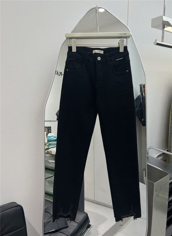 【T-PLATFORM】Korean Style Straight Casual Skinny Jeans V8987# CQW