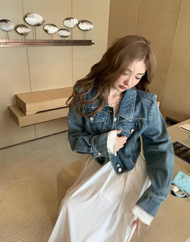 New in autumn! [ARE STUDIO] Simple casual short denim jacket 92099# OZQ