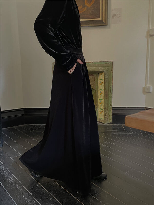 New in winter! [SOUL] Retro slim velvet all-match skirt 2878# CLS