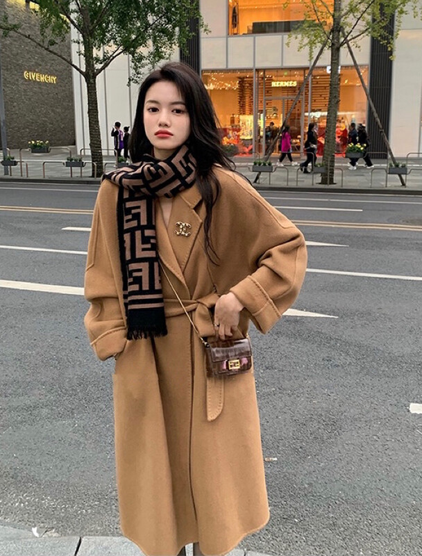 [Y.JIA] Temperament and gentle bandage wool coat coat 99012-1