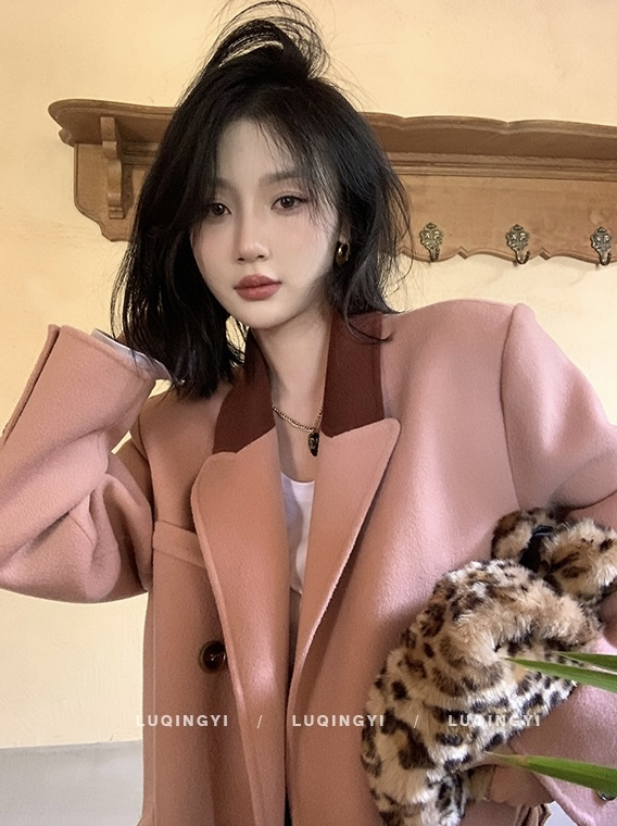 [Y.JIA Ijia] Super hot z color matching suit long wool coat coat 55001