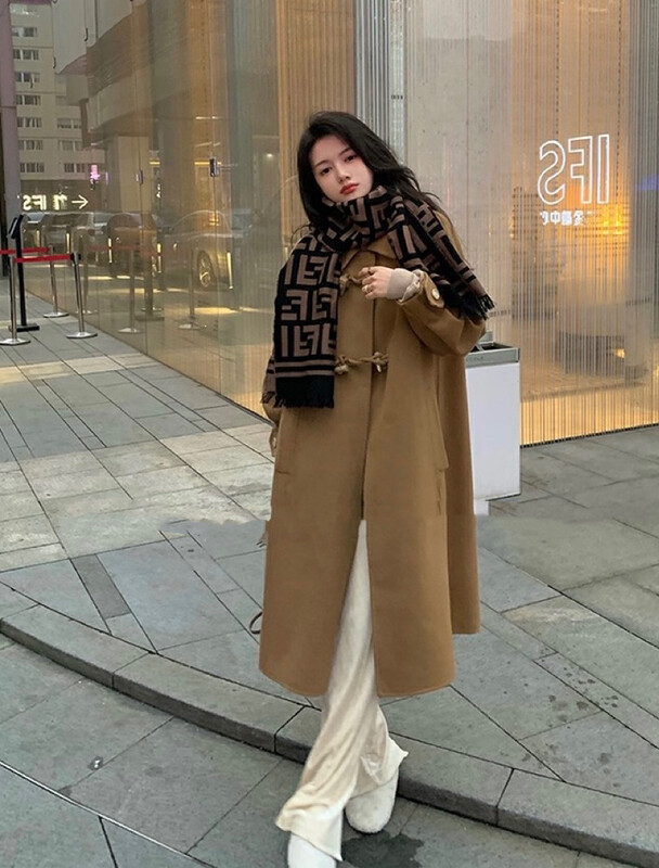 [Y.JIA Ijia] horn button design wool coat coat YS1-99007