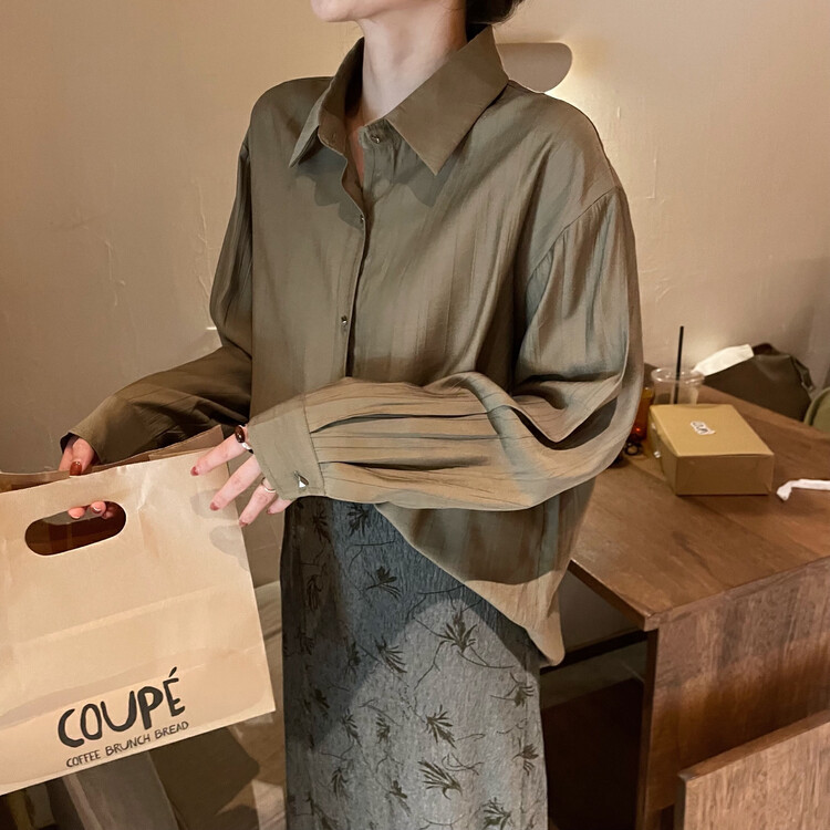 [Y.JIA] Temperament simple fashion loose all-match shirt YS1-6207