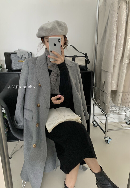 【Y.JIA Ijia】Mid-length suit wool coat wool coat wool coat 55010