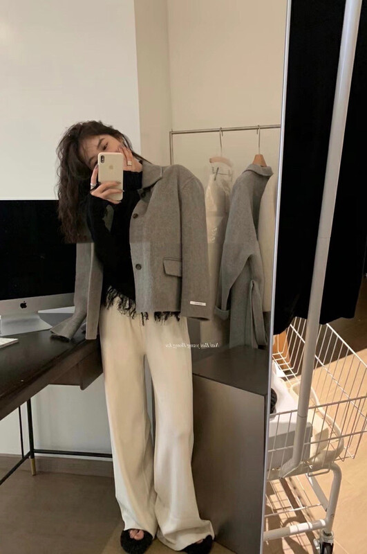 【Y.JIA】Korean casual loose all-match knitted casual pants 789