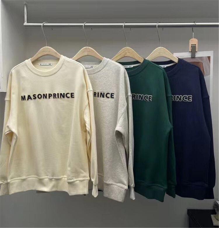 【T-PLATFORM】Loose and casual fleece sweater with personalized letter pattern T3078AB# CQW