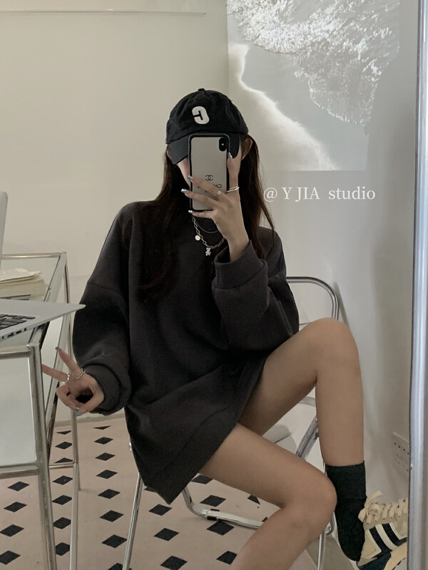 【Y.JIA】Korean style loose round neck lazy sweater 7061