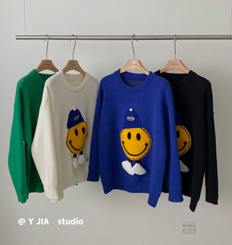 【Y.JIA】Korean casual cartoon three-dimensional sweater 630-1