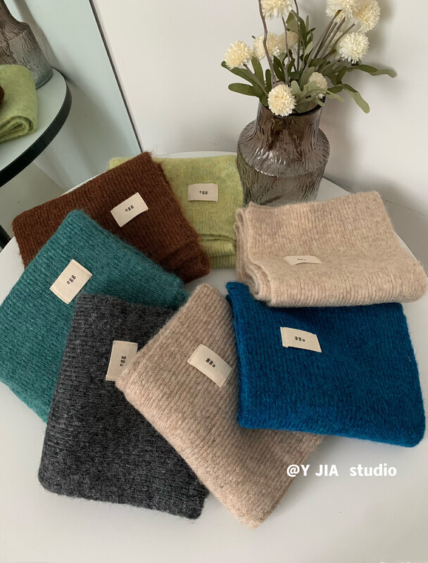 [Y.JIA Eja] Korean knitted letter scarf 792