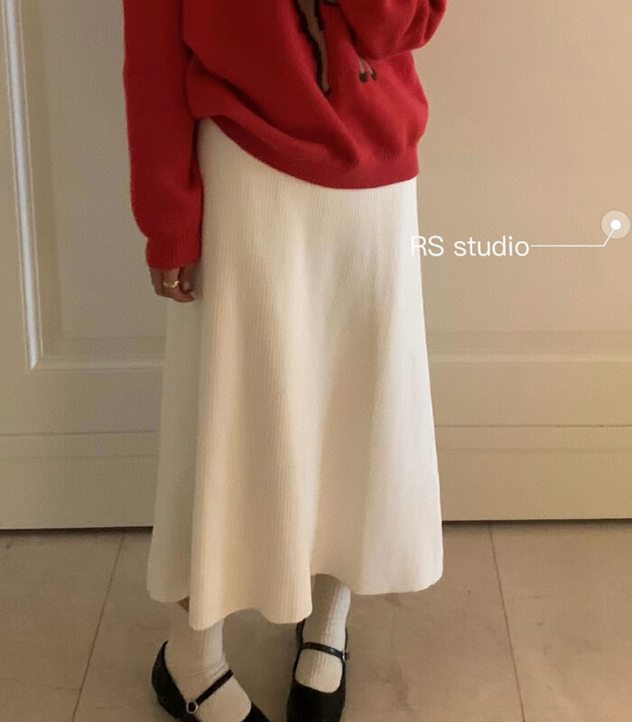 【RS】Solid color rear slit pit skirt M2503# FHX