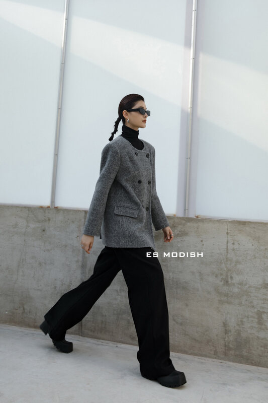 New in winter!【ES MODISH】Korean style all-match slim Western-style trousers SL1926# CQW