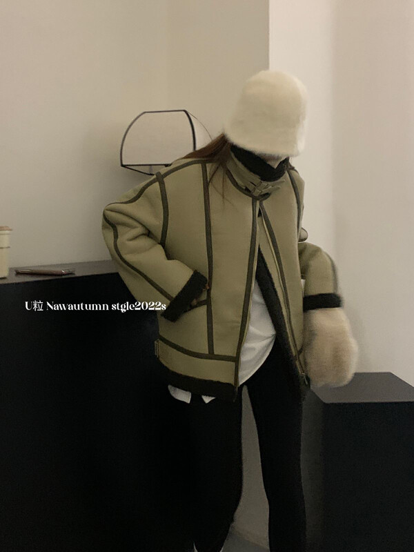 [U grain] Korean locomotive fur short coat 1133