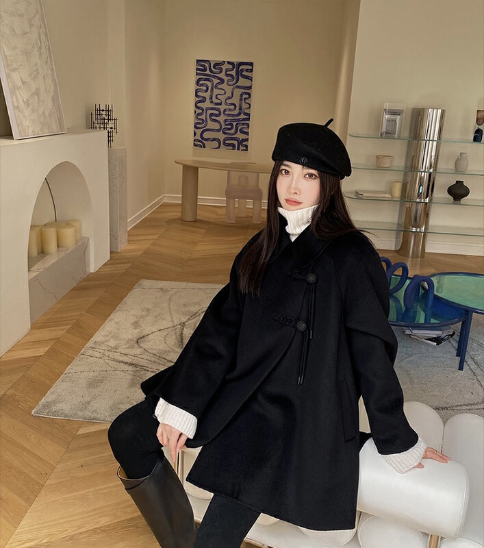 [Y.JIA] Chinese retro gentle age-reducing loose wool coat 55022