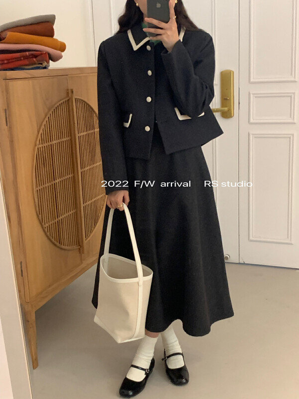 【RS】High waist all-match A-line skirt KL6021# FHX