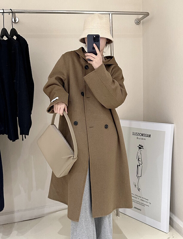 [Y.JIA Yijia] Korean hooded design all-match temperament coat 55056