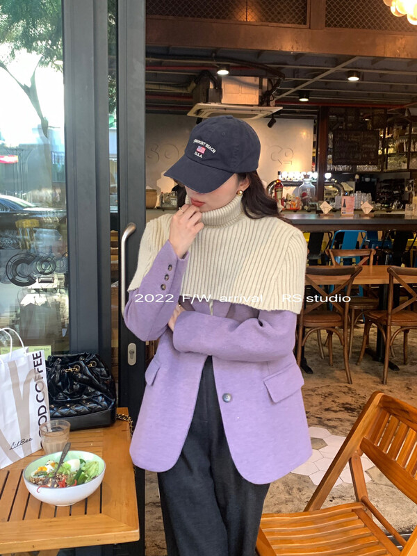 【RS】Temperament two-button suit warm down jacket KL8058# FHX