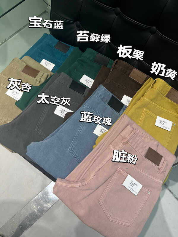 Popular color pants【T-PLATFORM】Korean style loose straight-leg fleece jeans V8980# CQW