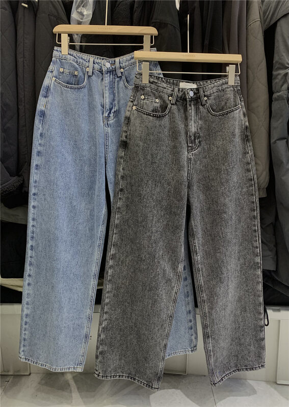【SANBARA】Washed Versatile Korean Jeans YS1-8018# LSW