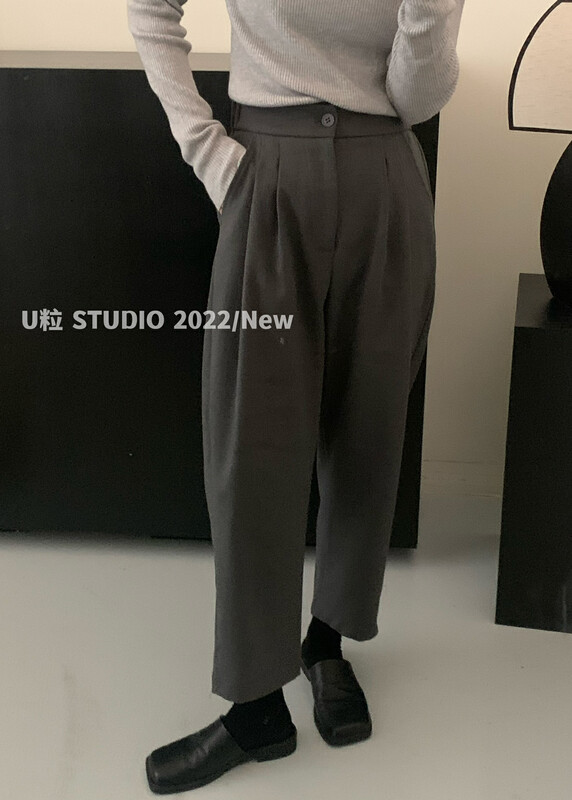 [U-grain] Slender trousers trousers trousers 9023