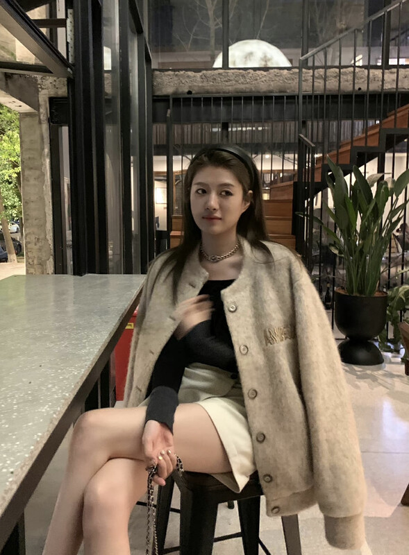 【SAVAGE】New western style all-match round neck embroidered three-dimensional letter short jacket S1292# WPL