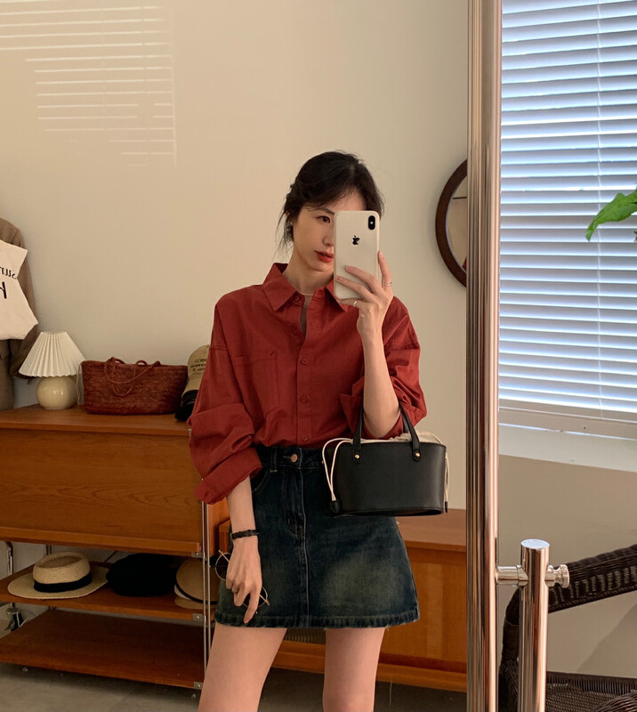 【Y.JIA Yijia】Temperament commuter simple and versatile loose shirt YS1-6205# FHX