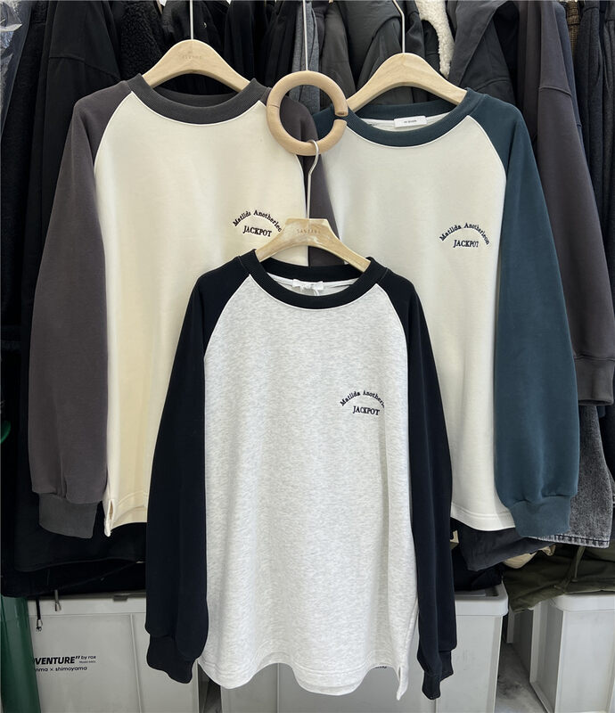 【SANBARA】Colorblock Pullover All-match Sweater 9866# LSW