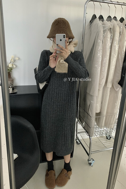 【Y.JIA】Simple casual loose all-match long dress 799