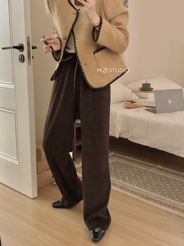 【Y.JIA】Simple and casual all-match loose wide-leg casual pants 8655
