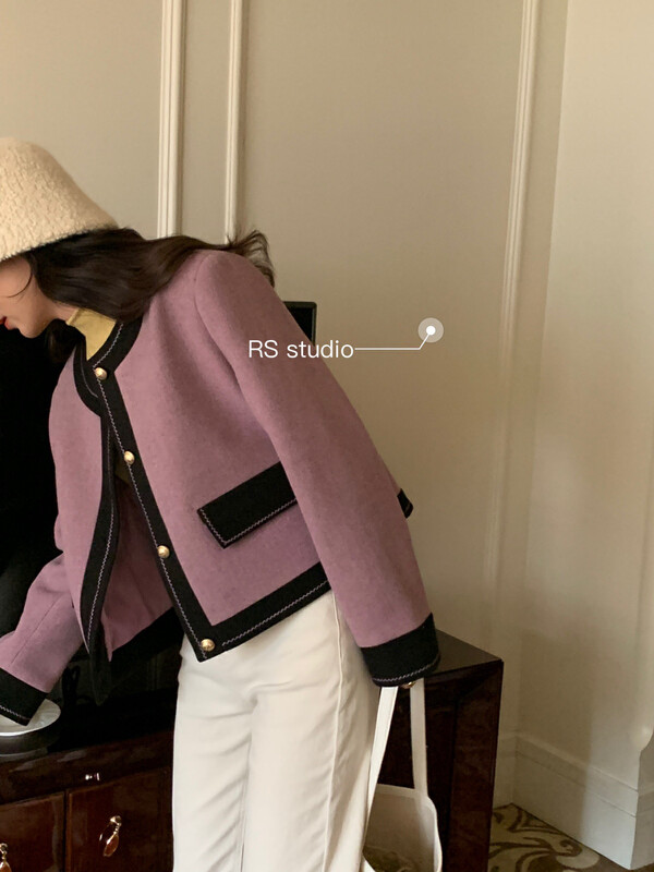 【RS】Splicing contrast color versatile warm down jacket (including 90% white duck down) LL0233-1# FHX