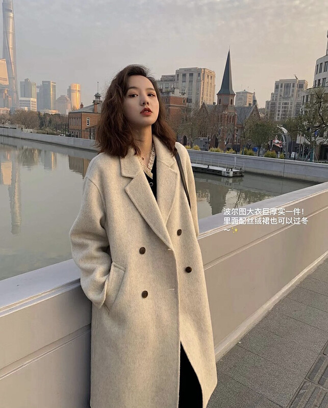 【Y.JIA Ijia】Korean version of temperament slim all-match wool coat coat wool coat 99026-1