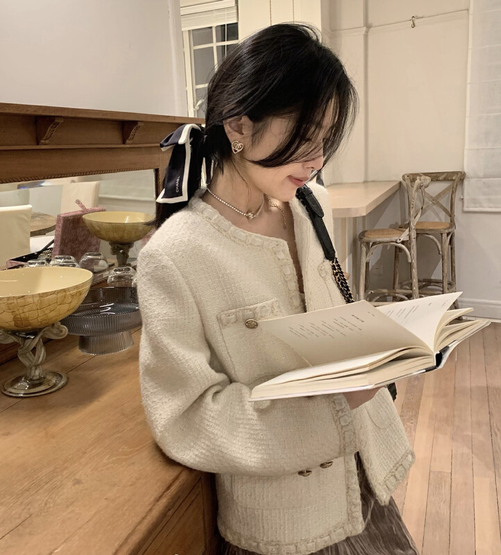 【Y.JIA Ijia】Temperament Exquisite Weaving Thick Flower Small Fragrant Short Jacket YS1-6210# FHX