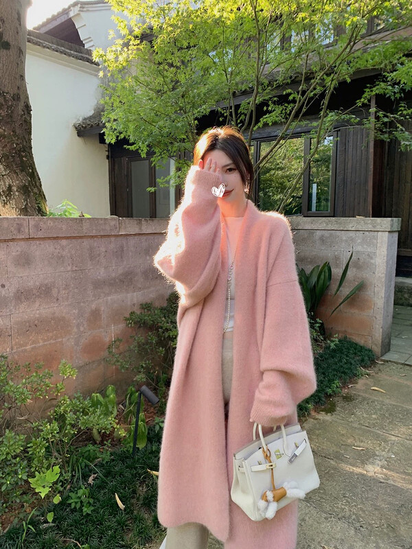 【Y.JIA Ijia】Korean style lazy style all-match over-the-knee cardigan sweater YS2-653