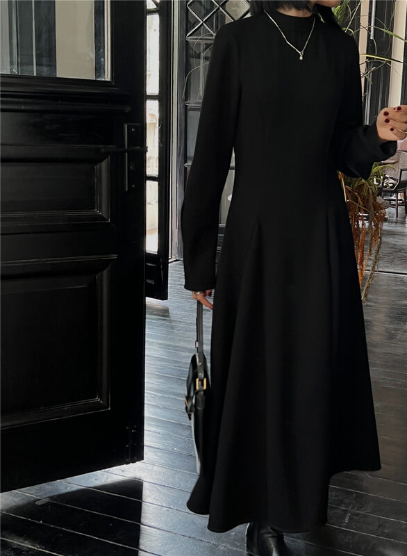 New in winter! [SOUL] French retro texture slimming dress 2883# CLS
