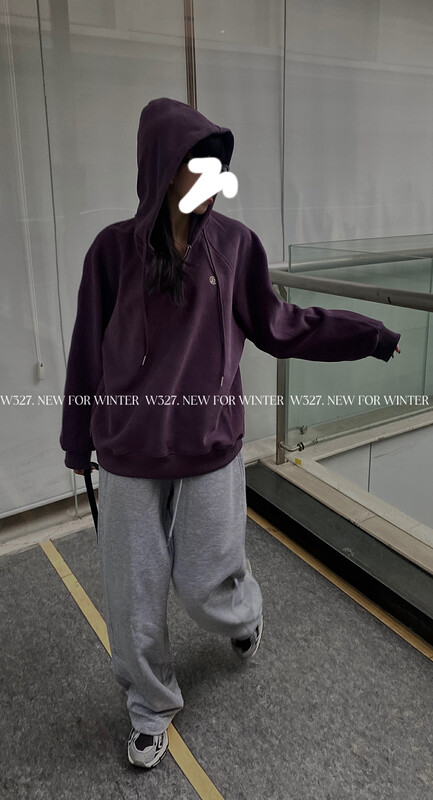 【W327.】Korean version custom brushed soft compound milk fleece hooded sweater (half zipper design) 57190# CQW