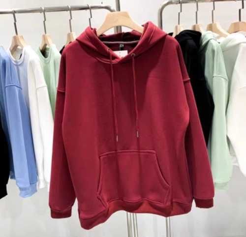 2 types of autumn fabrics 2 types of fleece winter fabrics Autumn and winter loose sweaters Chinese cotton back collar