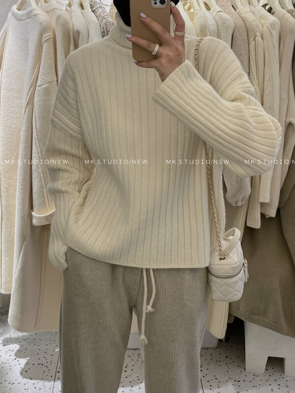 【MK】High Neck Pullover Warm Sweater s086# HJY