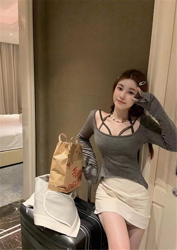 【MS STUDIO】Little Woman Simple Solid Color Round Neck Shirt + Design Vest Suit 9491# PCZ
