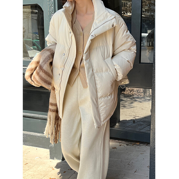 【THE MIND】Korean style stand-up collar zipper single-breasted warm casual all-match down jacket 61232# JHY